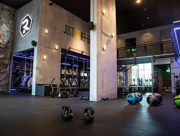 The main training floor at Rumble Dalston, Dalston Square